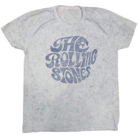 The Rolling Stones - 70's Logo - Dip Dye - White T-shirt