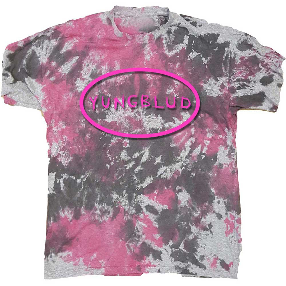 Yungblud-Scratch Logo Dip Dye - Grey t-shirt