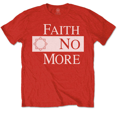Faith No More - Classic New Logo Star - Red T-shirt