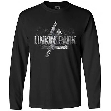 Linkin Park - Smoke Logo - Long Sleeved - Black T-shirt