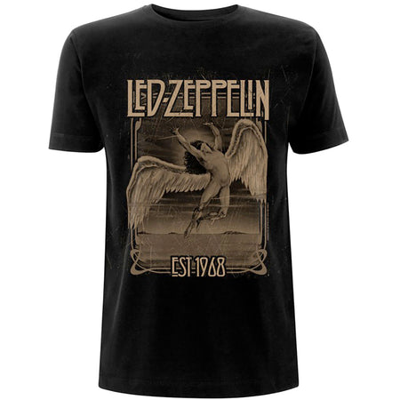 Led Zeppelin - Faded Falling - Black  T-shirt