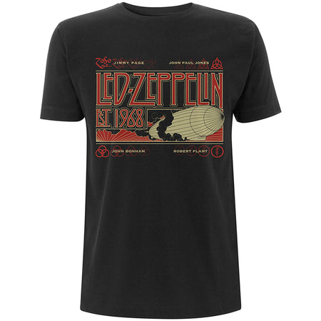 Led Zeppelin - Zeppelin and Smoke - Black T-shirt
