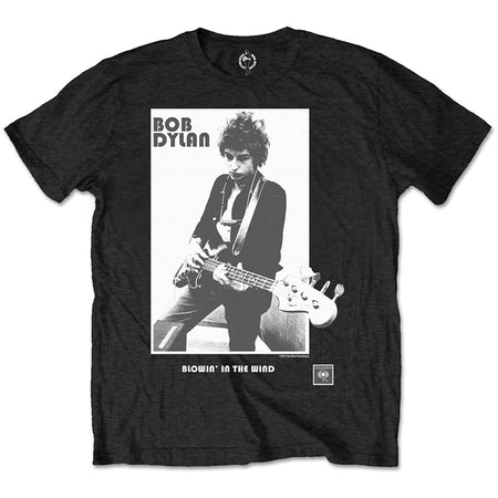 Bob Dylan - Blowing In The Wind - Black  T-shirt