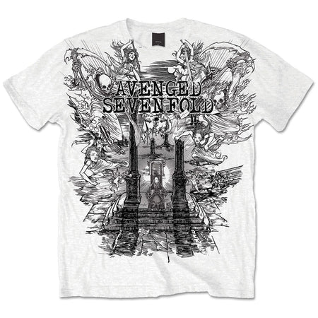 Avenged Sevenfold - Land Of Cain - White  T-shirt