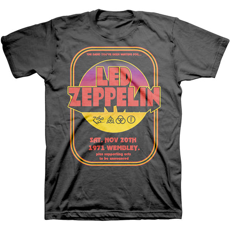 Led Zeppelin - Wembley 1971 - Black  T-shirt