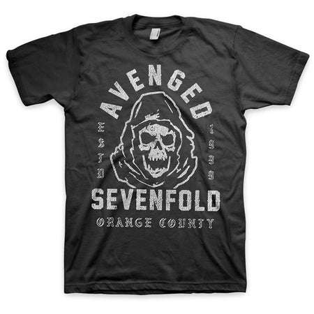 Avenged Sevenfold - So Grim Orange County  - Black T-shirt