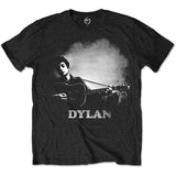 Bob Dylan - Guitar & Logo - Black  T-shirt