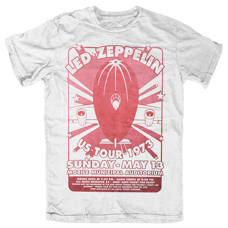 Led Zeppelin - Mobile Municipal - White  T-shirt