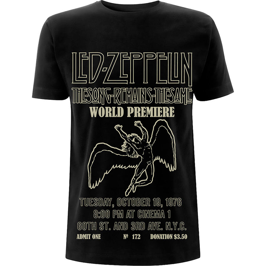 Led Zeppelin - World Premiere - Black  T-shirt