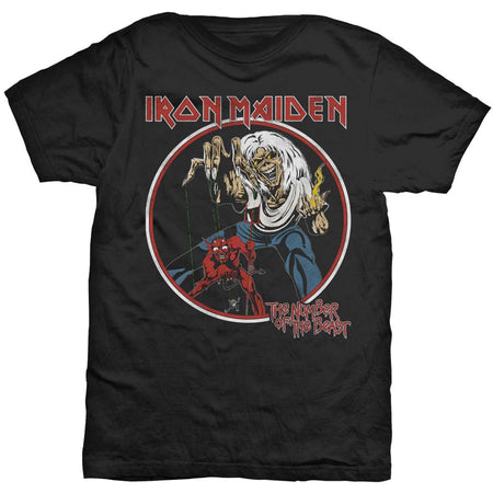 Iron Maiden - Number Of The Beast-Circle -  Black T-shirt
