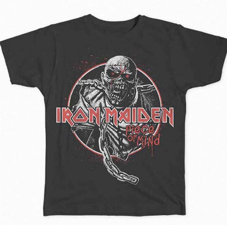Iron Maiden - Piece Of MInd Circle  -  Black T-shirt