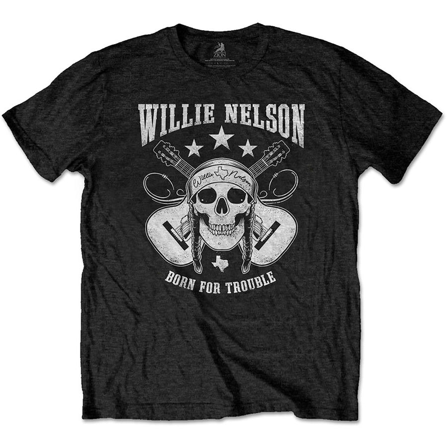 Willie Nelson - Skull - Black t-shirt