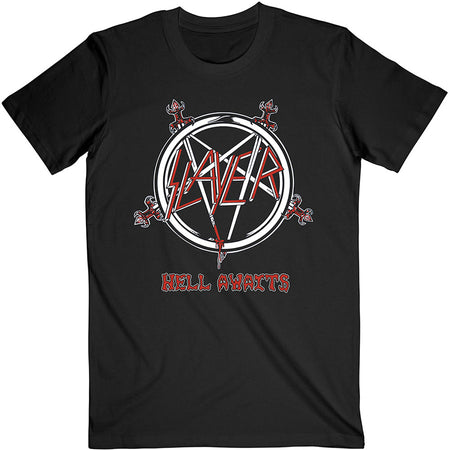Slayer - Hell Awaits Tour with Back Print - Black t-shirt