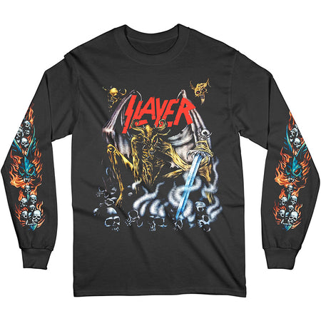 Slayer - Airbrush Demon Longsleeve with Arm Print - Black t-shirt