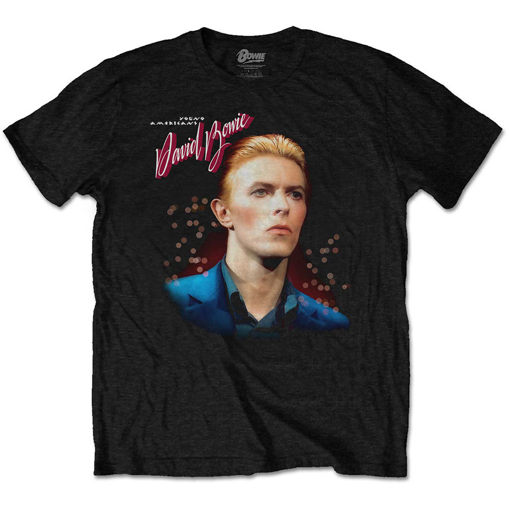 David Bowie - Young Americans with Back print - Black  t-shirt