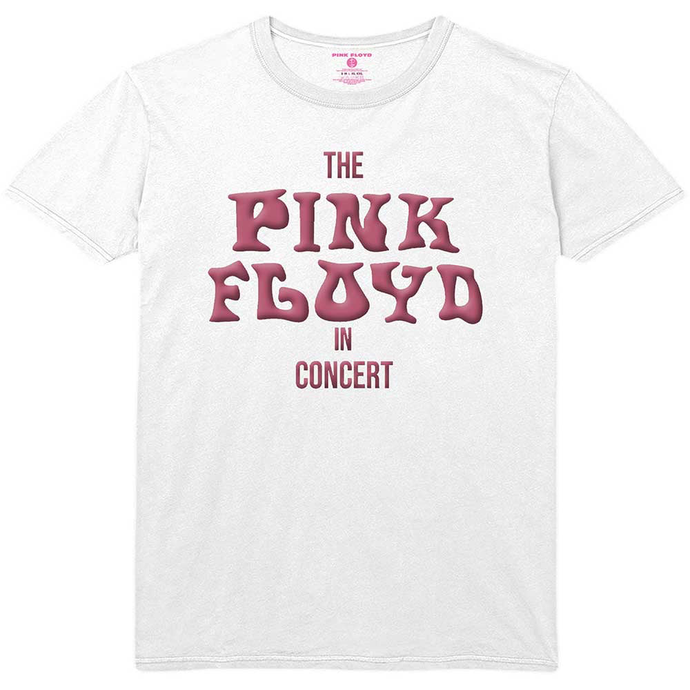 Pink Floyd - In Concert with Puff Print - White t-shirt