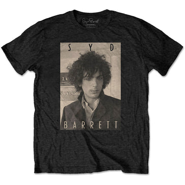Syd Barrett - -Pink Floyd - Sepia - Black t-shirt