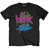 Blink 182 - Neon Logo  - Black T-shirt