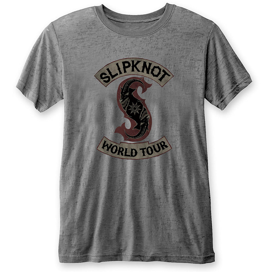 Slipknot - World Tour - Burn Out Charcoal Grey t-shirt