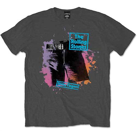 The Rolling Stones - Sticky Colours - Charcoal Grey T-shirt