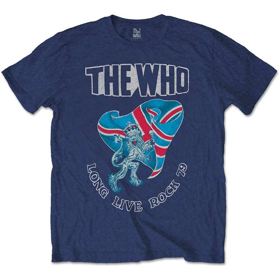 The Who - Long Live Rock 79 with Backprint - Navy Blue t-shirt