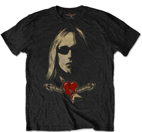 Tom Petty - Shades and Logo - Black T-shirt