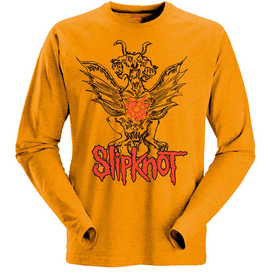 Slipknot - Winged Devil - Longsleeve Orange t-shirt