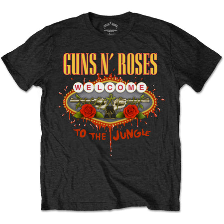 Guns N Roses -Welcome To The Jungle - Black t-shirt