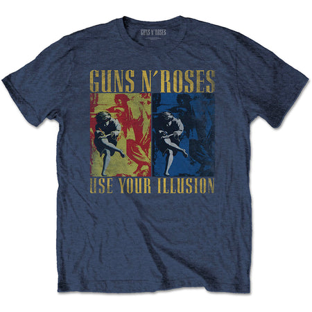 Guns N Roses -Use Your Illusion - Navy Blue t-shirt