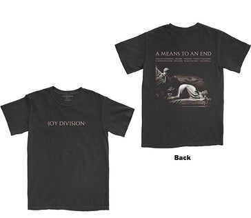 Joy Division - A Means To An End with Back Print - Black t-shirt
