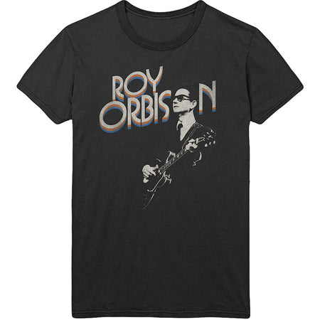 Roy Orbison - Guitar & Logo - Black t-shirt