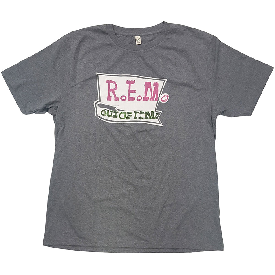 REM - Out Of Time - Heather Grey Organic Cotton t-shirt