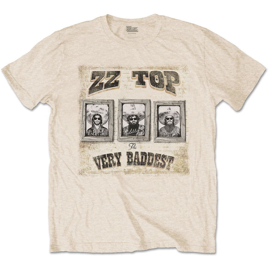 ZZ Top - Very Baddest - Sand t-shirt