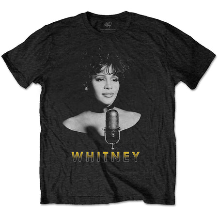 Whitney Houston - Black & White Photo - Black t-shirt
