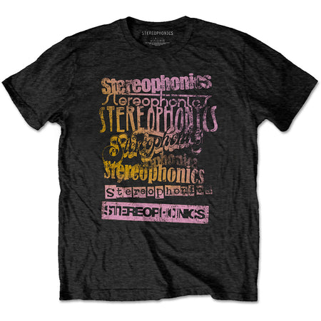 Stereophonics - Logos - Black  T-shirt