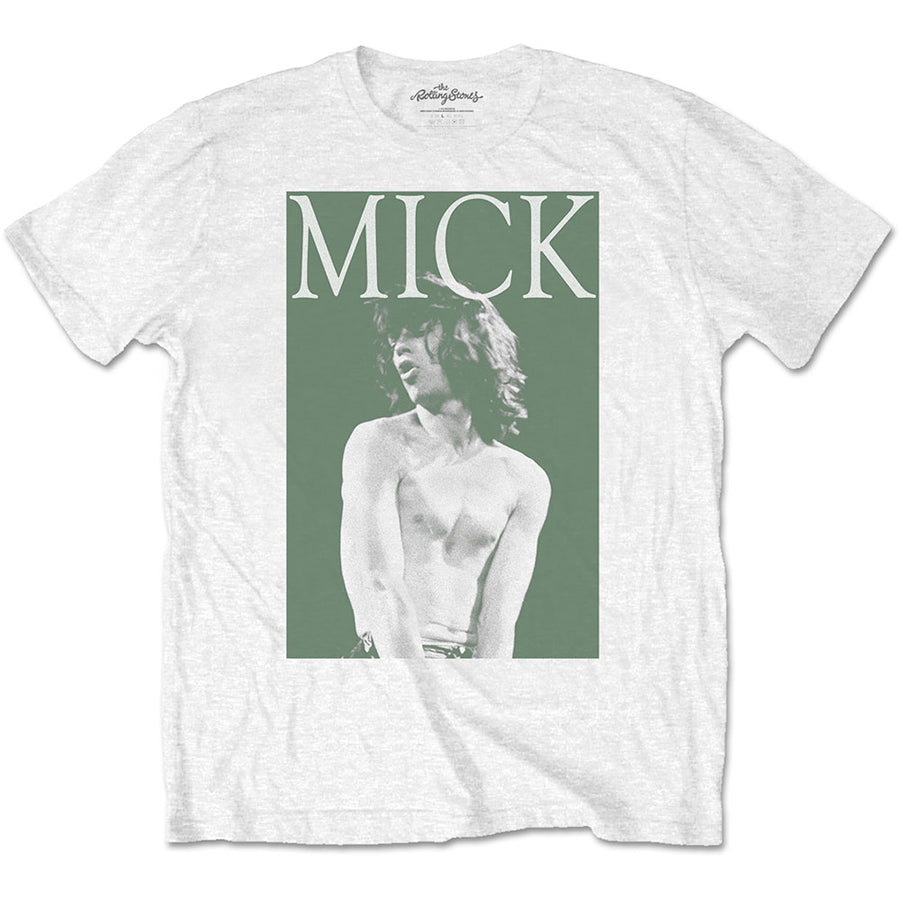 The Rolling Stones - Mick Photo Version Two - White  T-shirt