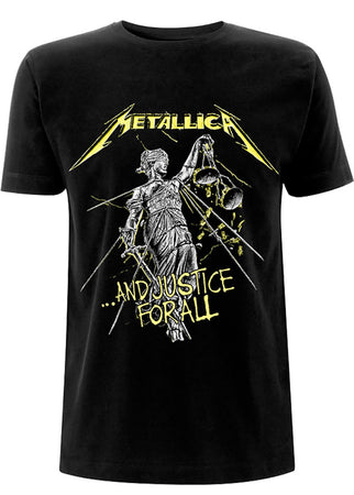 Metallica - And Justice For All-Tracks Back print - Black t-shirt