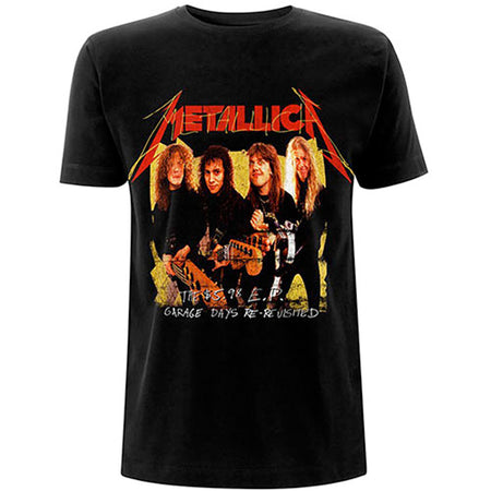 Metallica - Garage Photo Yellow with Back print - Black t-shirt
