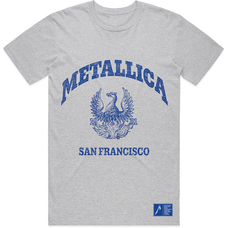 Metallica - College Crest - Grey t-shirt