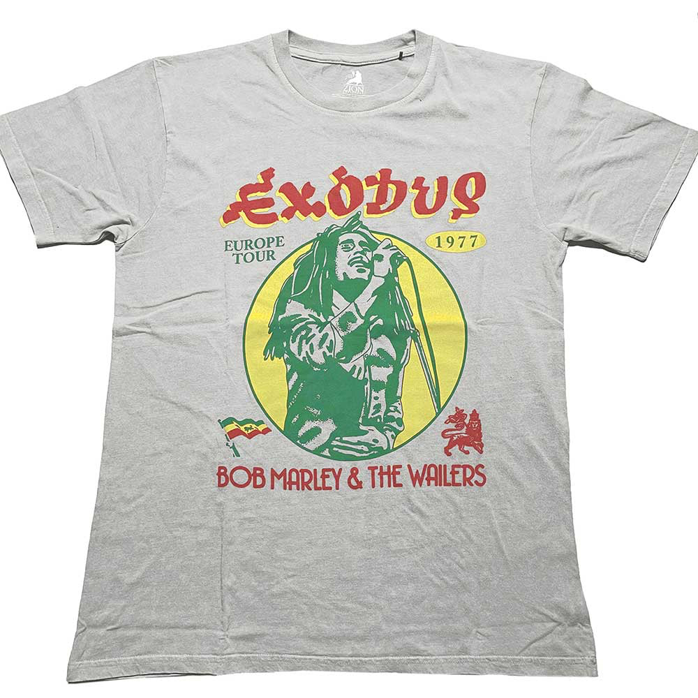 Bob Marley - 1977 Tour - Grey Dye. Wash t-shirt
