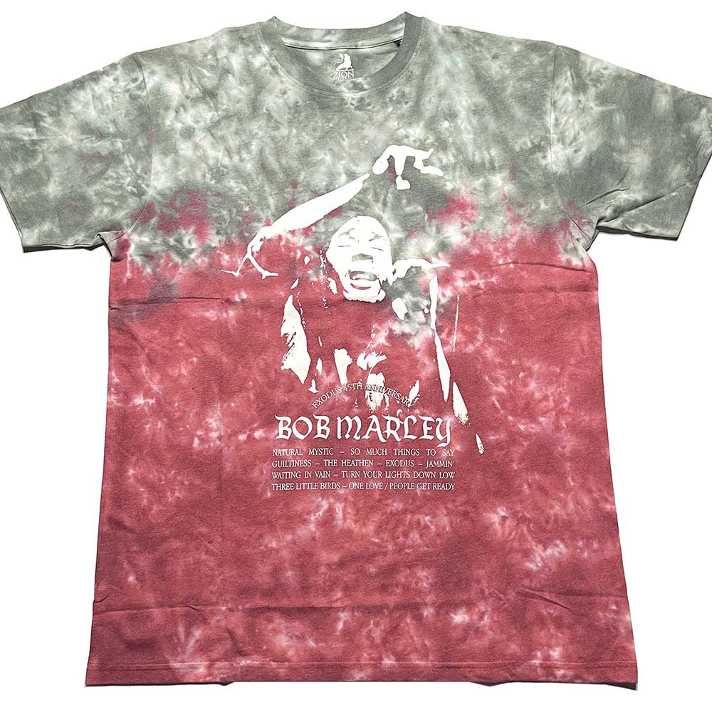 Bob Marley - Exodus Playlist - Red  Dye. Wash t-shirt
