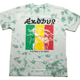 Bob Marley - Rasta Colours - Green Dye. Wash t-shirt