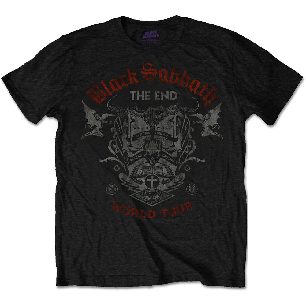 Black Sabbath. - The End Reading Skull - Black t-shirt