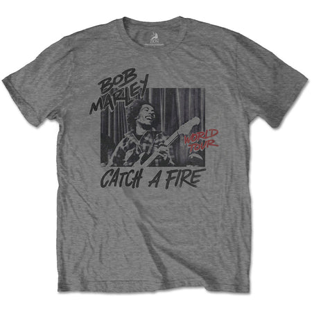 Bob Marley - Catch A Fire World Tour - Grey T-shirt