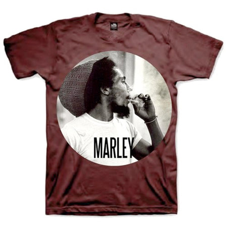Bob Marley - Smokin Circle - Brown T-shirt
