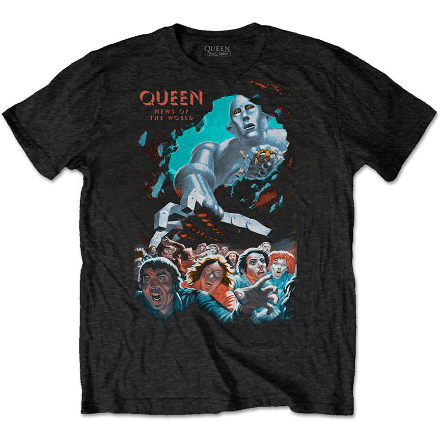 Queen - News Of The World Vintage - Black  t-shirt