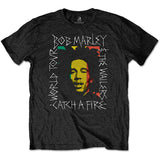 Bob Marley - Rasta Scratch - Black t-shirt