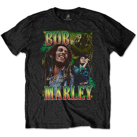 Bob Marley - Roots, Rock, Reggae Homage - Black t-shirt