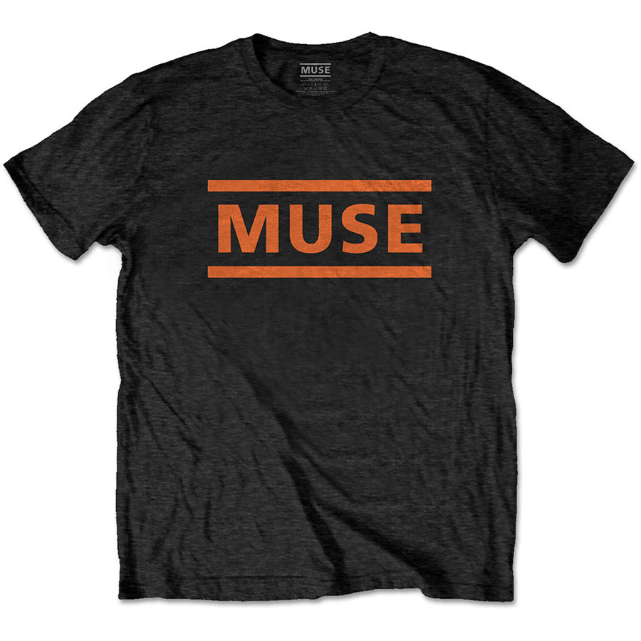 Muse - Orange Logo - Black t-shirt