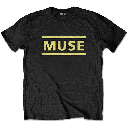 Muse - Yellow Logo - Black t-shirt